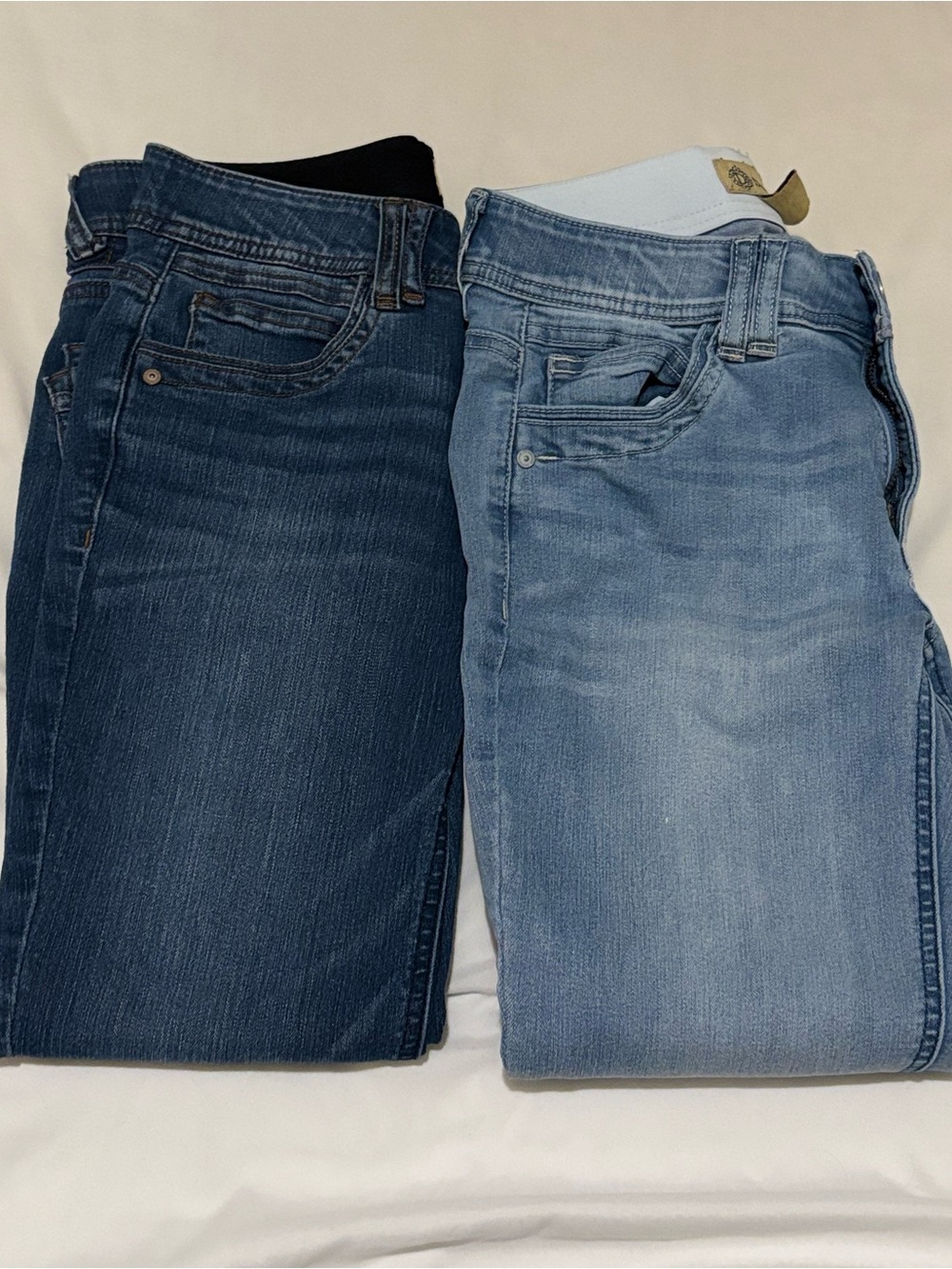 Democracy Women's Skinny Jeans Duo - Dark Indigo & Light Wash Blue
